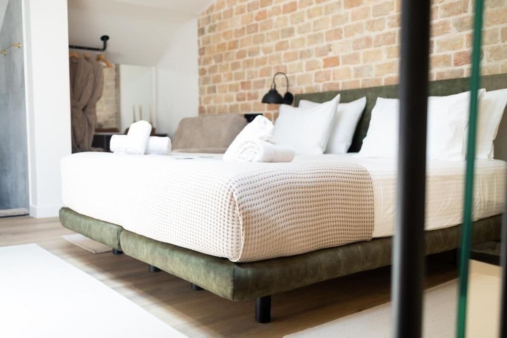 Pillow-top beds, free minibar items, in-room safe