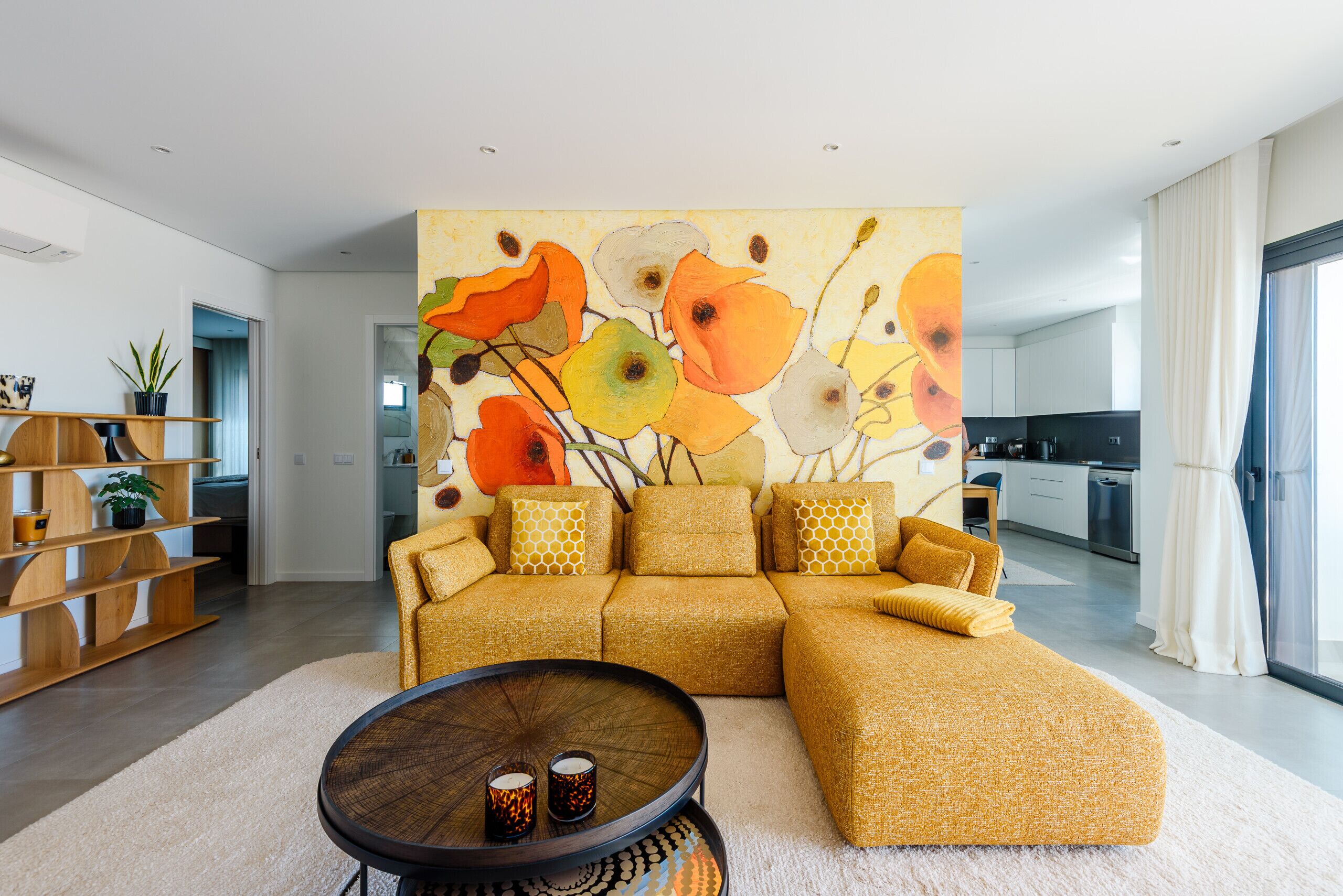Appartement, 2 chambres, accès piscine, vue mer | Salle de séjour