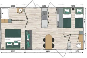 Floor plan - Premium caravan in Érezée with terrace (Érezée)
