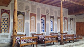 Outdoor banquet area