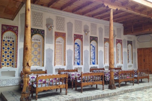 Outdoor banquet area