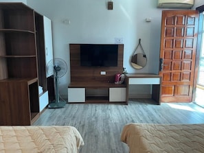 Klassieke studio, balkon, uitzicht op de stad