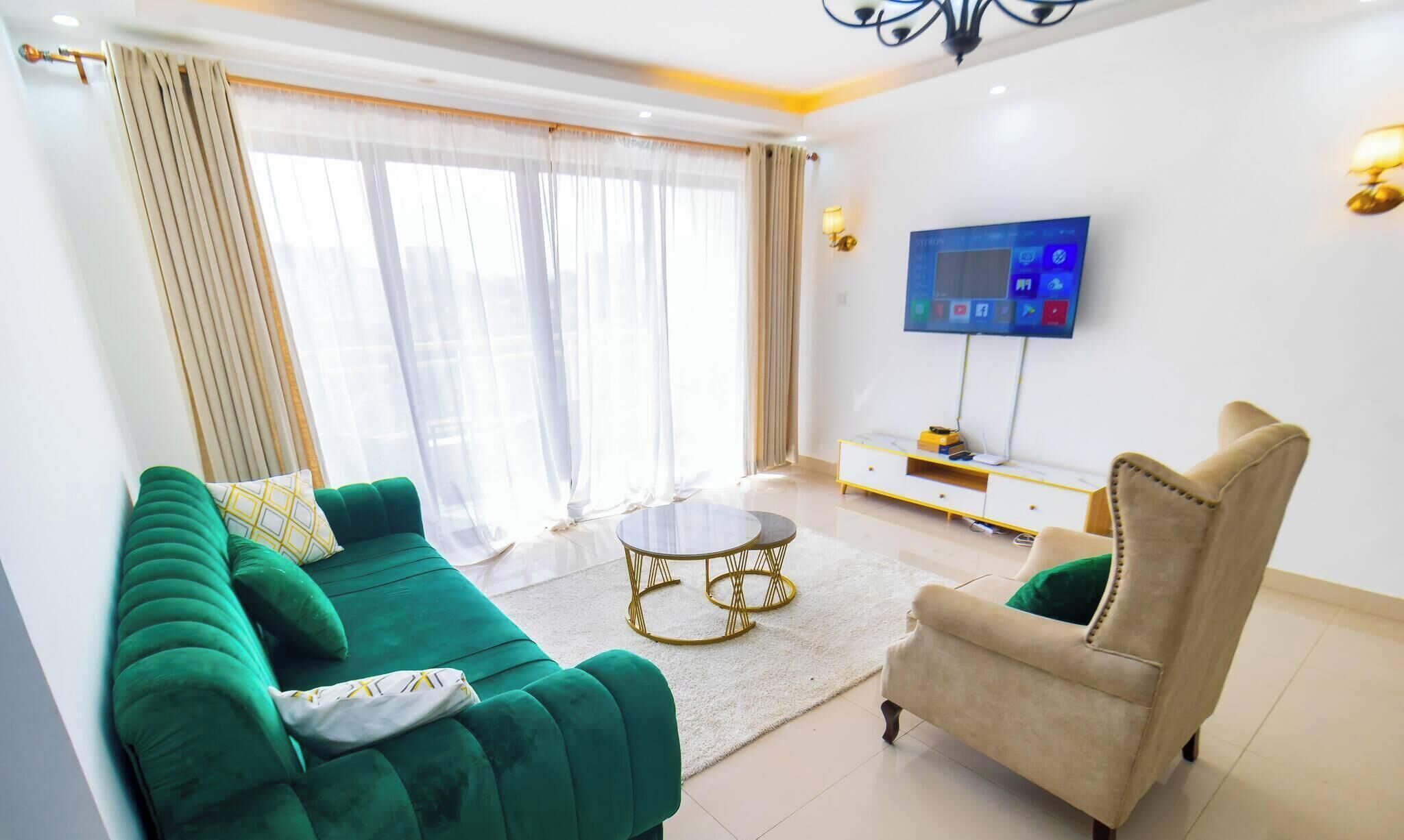 Departamento, 2 habitaciones, con acceso para personas discapacitadas, para fumadores | Área de sala de estar