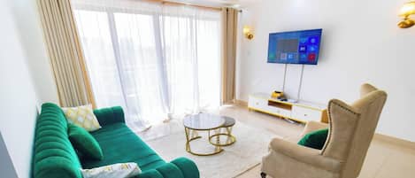 Appartement, 2 chambres, accessible aux personnes à mobilité réduite, fumeur | Aire de séjour