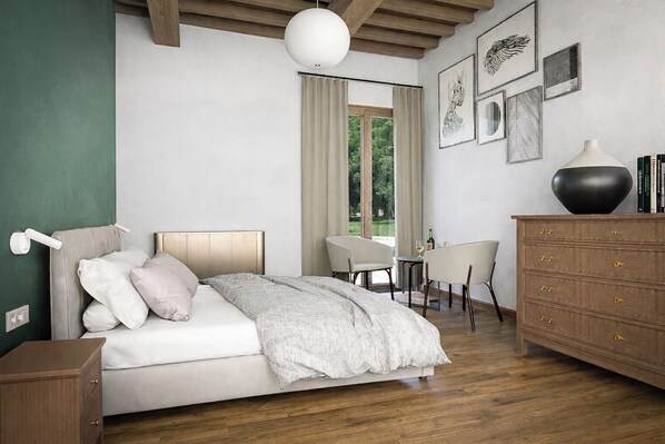 Classic dubbelrum - balkong - utsikt mot vingård