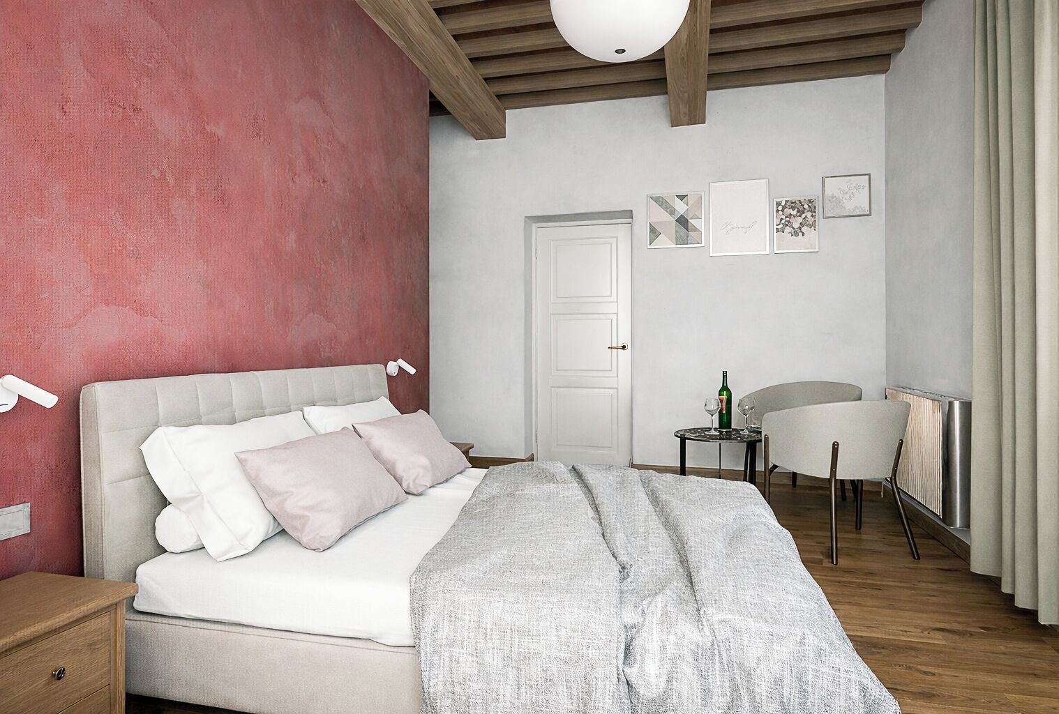 Dobbeltrom – deluxe, utsikt mot vingård