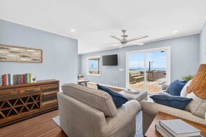 Smart TV, offices - Adrenalinn by Brunswick Vacation Rentals: Oceanfront 4BR House w/ 2-Story Gazebo (Ocean Isle Beach)