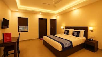 Quarto casal, sacada, vista para a cidade