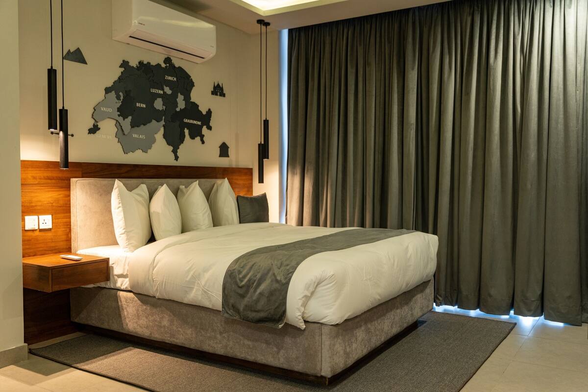 Executive Apartment, Private Bathroom, City View | In-room safe, desk, laptop workspace, soundproofing