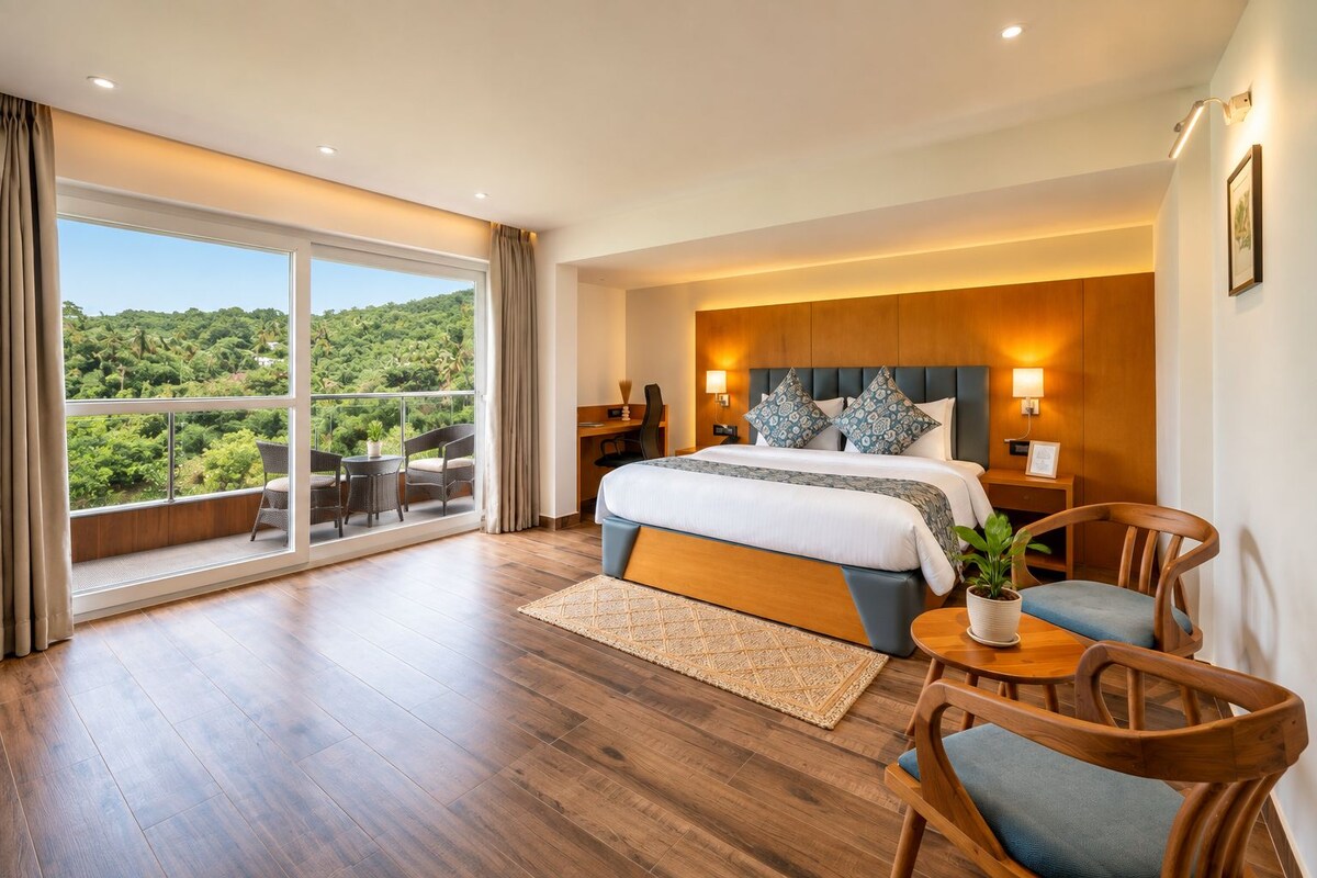 Premium kamer | Luxe beddengoed, donzen dekbedden, een minibar, een kluis op de kamer