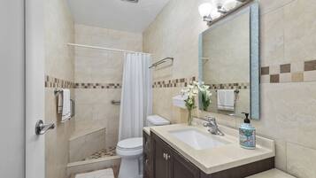Hair dryer, towels