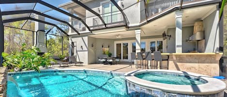 A heated pool
