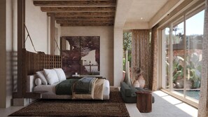 Chambre Double Luxe, piscine privée, vue mer