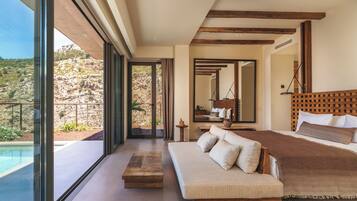 Valley Suite Sea View with Private Pool & Terrace | In-room safe, blackout drapes, soundproofing, iron/ironing board