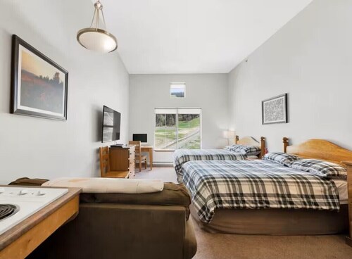 Ski in Ski out. Top floor with ski hill view.