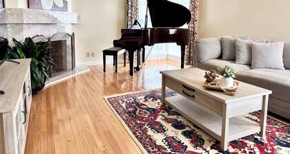 Spacious 1100 Sqft 2B1B House Near SF • Driveway Parking+EV Charger+Grand Piano