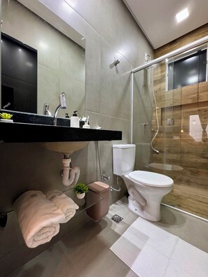 Bathroom - Ahava Flat - Hospedagem Inteligente (Montes Claros)