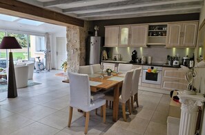 Private kitchen - Vacation home with pool/ 7 persons "Aux Petits Bonheurs (Gizay)