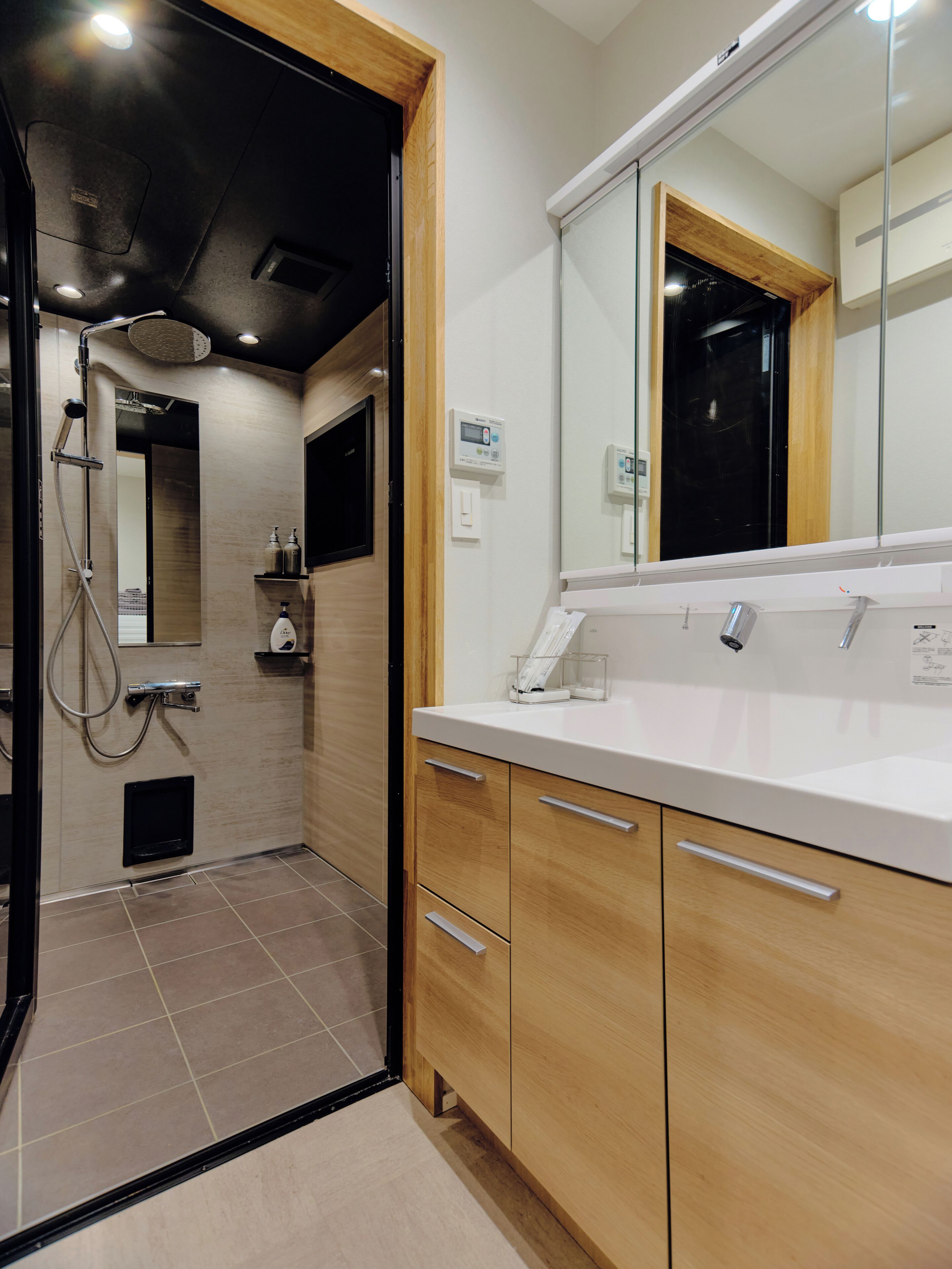Shower, hair dryer
