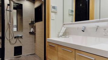 Shower, hair dryer