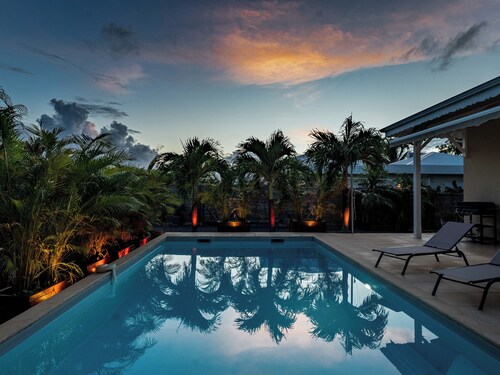 Villa Ti'Palm jacuzzi, piscine privée, pool house et terrain de pétanque
