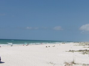 A beach with white sand and a clear blue sky. -  Dragonfly Nest Upscale Home Pensacola Beach 9 miles, Public Golf course 1 mile (Pensacola)