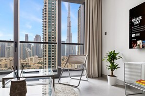 Interior - Elegant 1BR with Full Burj Khalifa View (Dubai)