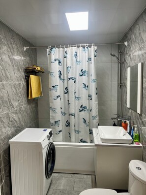 Bathroom - Private Top-Floor Cozy Studio with Stunning City Views & Full Kitchen (Ulaanbaatar)