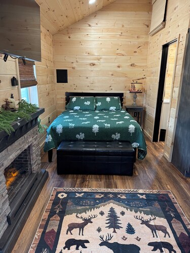 Welcome to our brand new cabins. They are in a quiet, peaceful country setting.