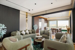 Comfort Apartment, River View | Living room - ELITE Premium 4BR Nilefront Apartment (Giza)