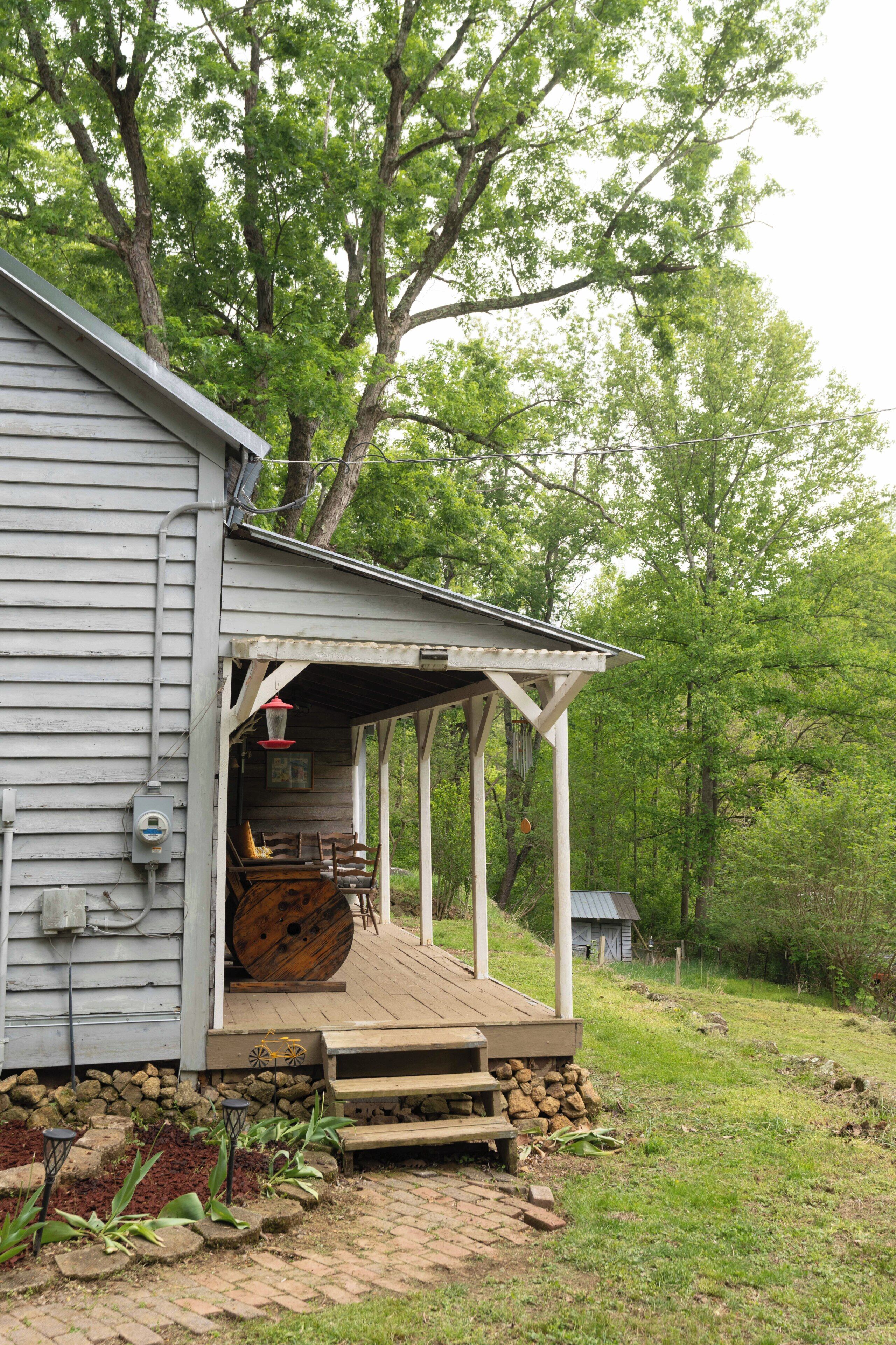 House is accessed by climbing up 3 steps