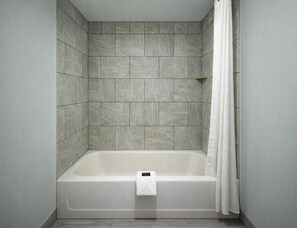 Hair dryer, towels, soap, toilet paper - Comfort Room, One king Bed, Non-smoking (Nashville)
