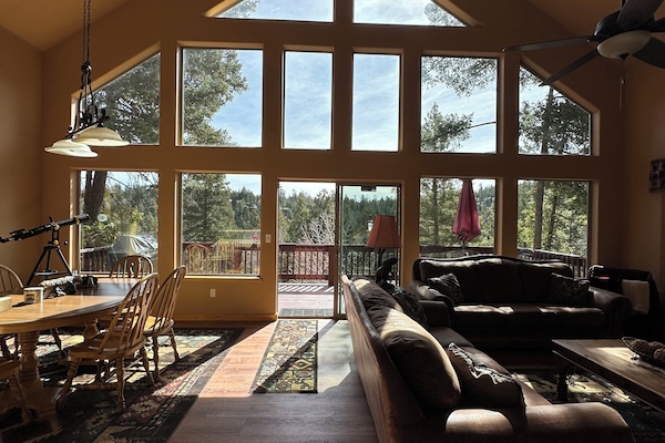 Smart TV, fireplace, DVD player, books