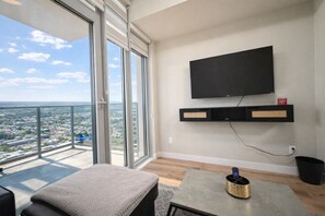 Living area - Home In The Clouds | Downtown Retreat | Gym (Kitchener)