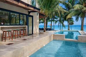 Pool - Beachfront home private pool, jacuzzi, sauna (Tulum)