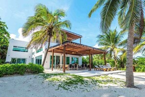 Terrace/patio - Beachfront 8BR Villa, Private Pool | Tulum (Tulum)