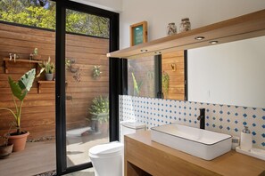 Bathroom - Casa Rocas Surf House 50m to the Beach! (Hacienda Iguana)