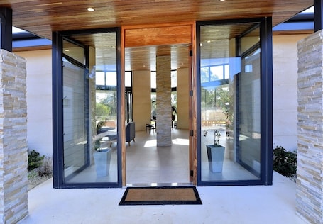 Exterior detail. Peaceful Country Escape | Pool Spa Fireplace