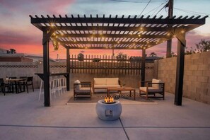 Terrace/patio - Radiant Pool Retreat: 4BR NLV Getaway (North Las Vegas)