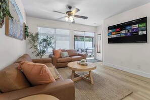 TV, offices - Good Vibes Only – 5BR w/ Pool, Hot Tub & Game Zone (North Las Vegas)