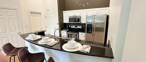 Microwave, oven, stovetop, dishwasher