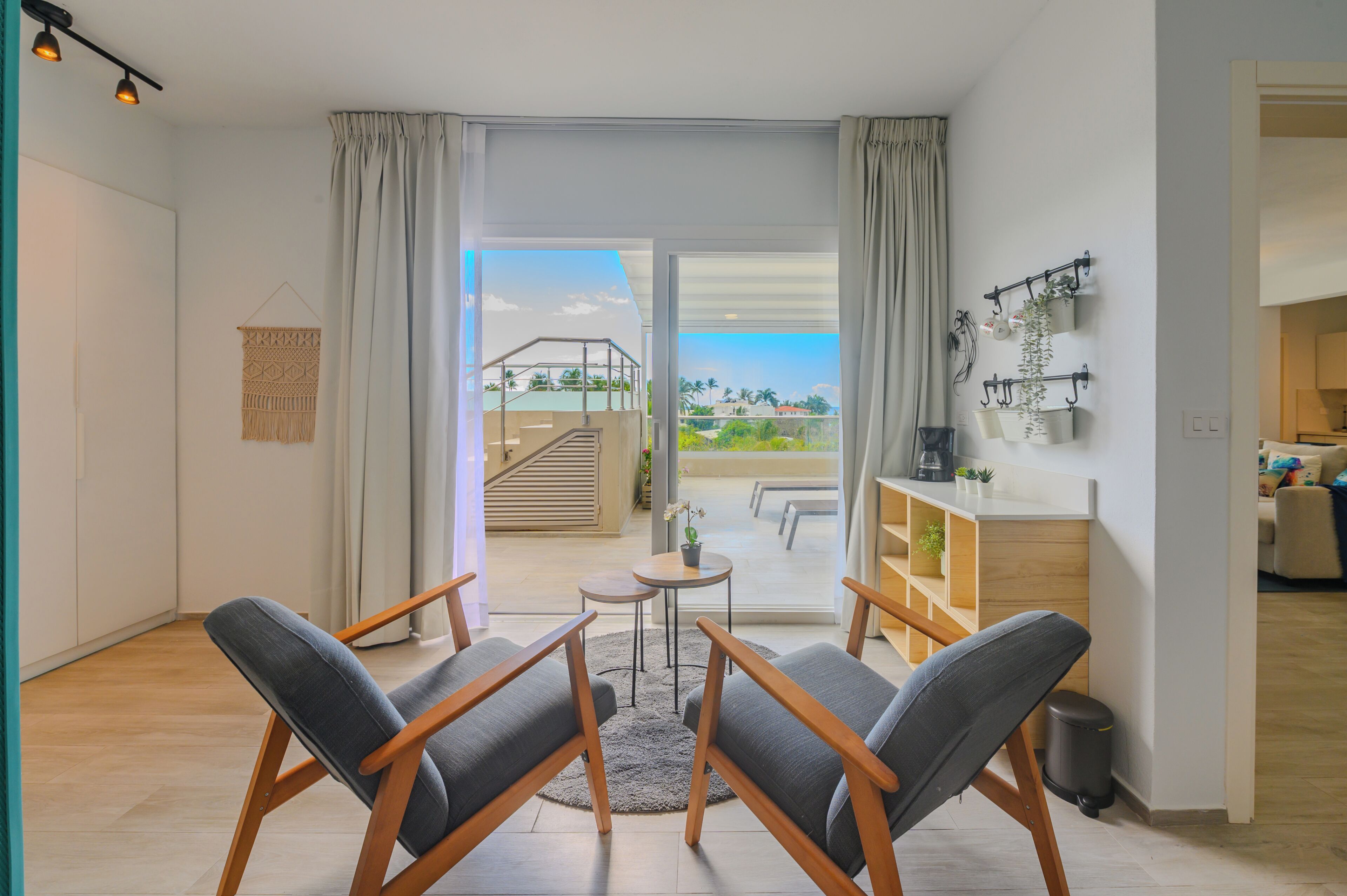 Deluxe-Apartment, 2 Schlafzimmer, eingeschränkter Meerblick | Innenbereich