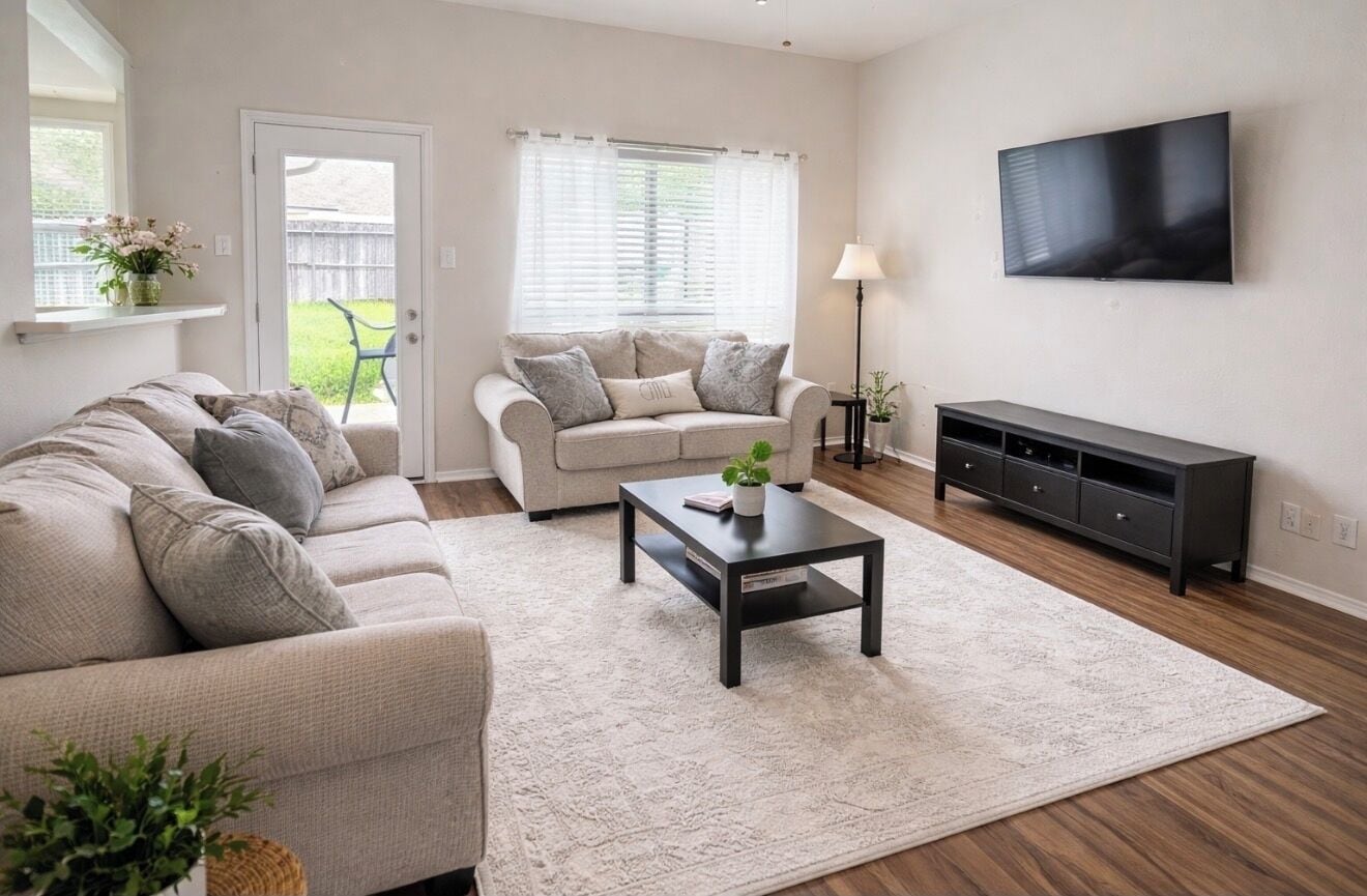 Smart TV, fireplace