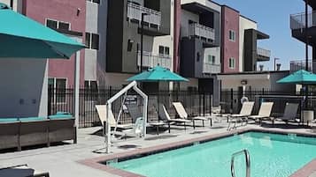 Departamento, 1 habitación, con acceso para personas discapacitadas, balcón | Alberca