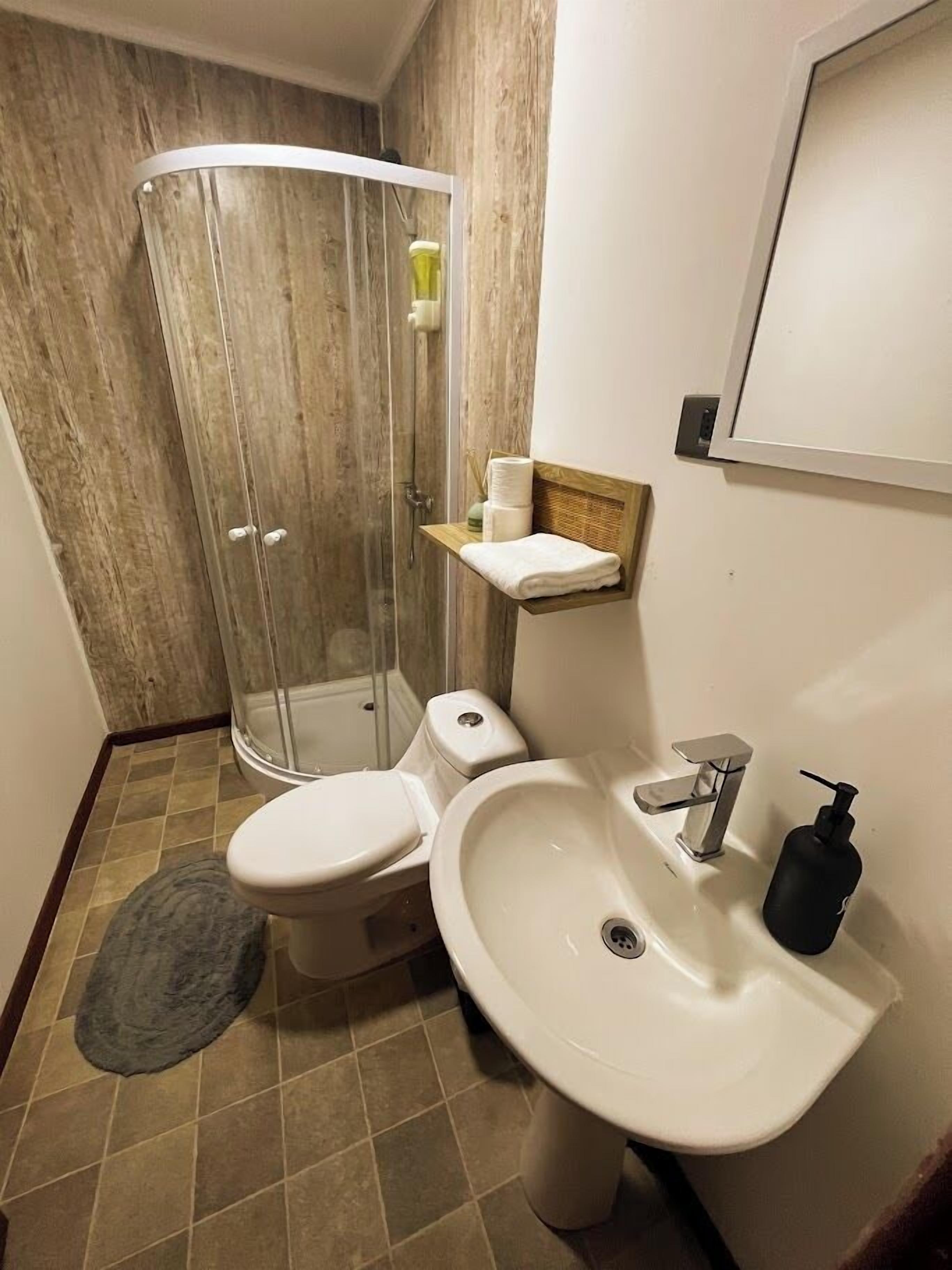 Comfort Double Room, City View | Bathroom | Shower, hair dryer, towels, soap