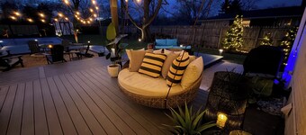 Barefoot Tiki Retreat -Inground Heated Pool, Game Rm,Theater Rm,Firepit,Tiki Bar
