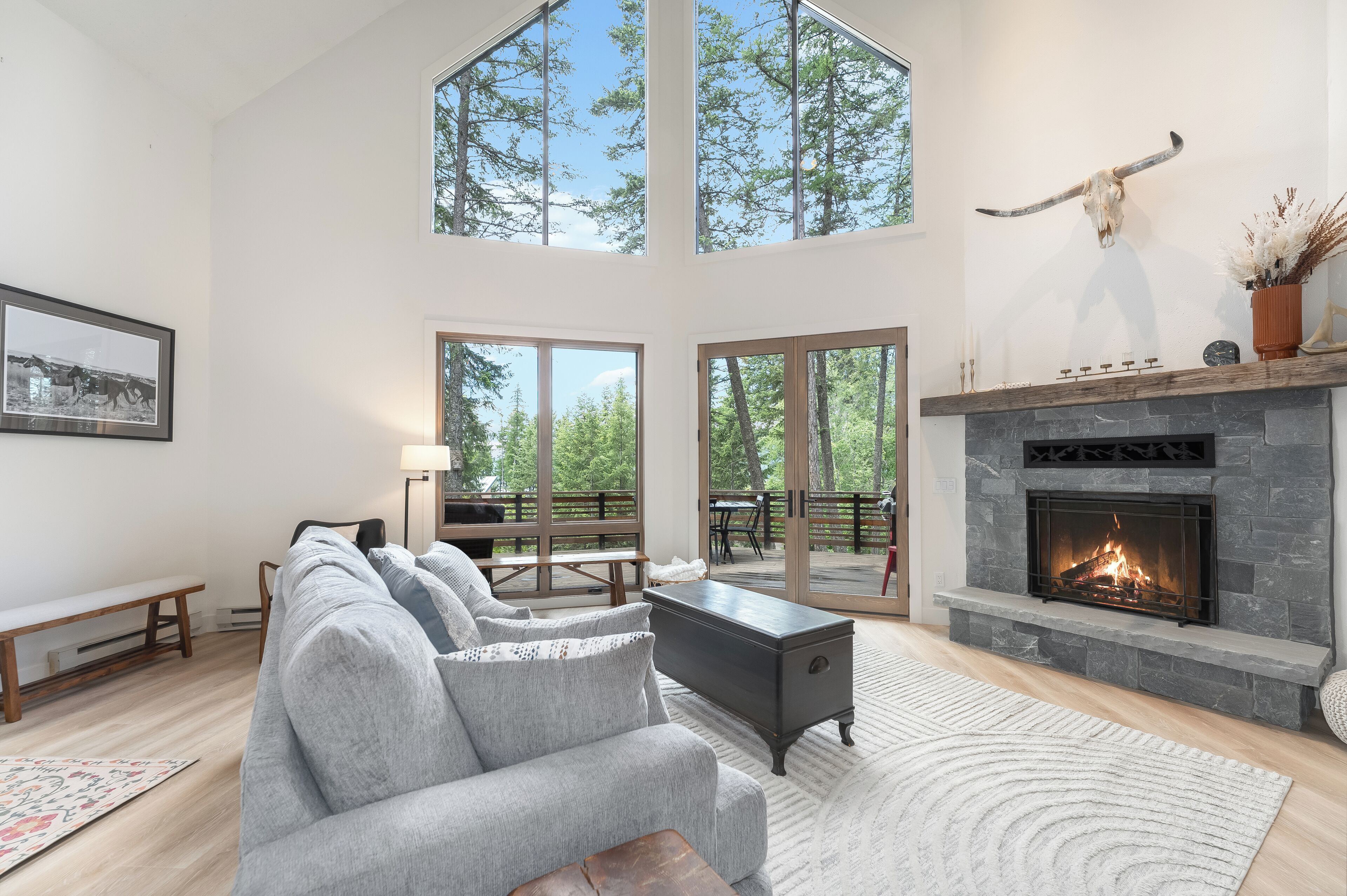 Smart TV, fireplace