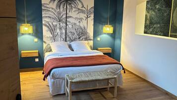 1 chambre, fer et planche Ă repasser, Wi-Fi gratuit, draps fournis