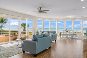 Premium Condo, 2 Bedrooms, Balcony, Beach View | Living area - Anna Maria Island - 3708 Island Paradise (Holmes Beach)