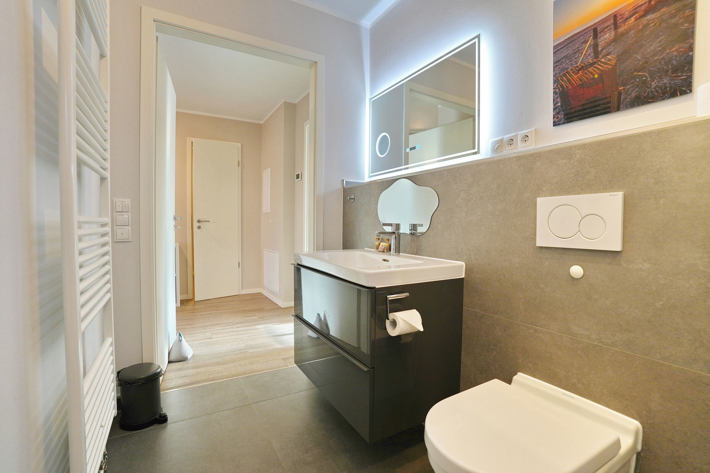 Shower, hair dryer
